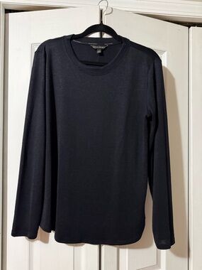 Banana Republic Black Crewneck Long Sleeve Shirt - L
